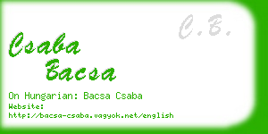 csaba bacsa business card